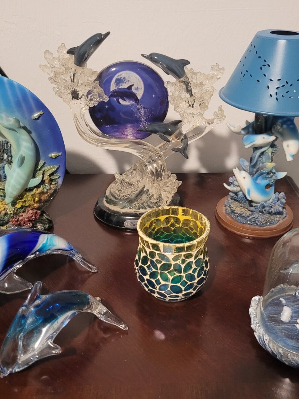 Lot of dolphin decorations